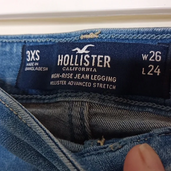 Hollister Distressed Destructed High-Rise Denim Legging Advanced Stretch… - Picture 4 of 6